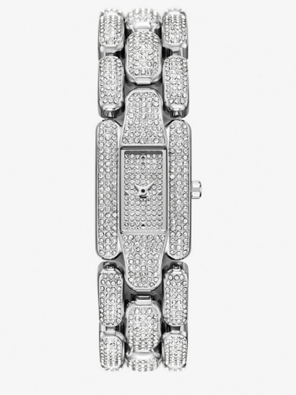 Brand NEW Michael Kors Silver Crystal Pave Bracelet Watch Accessories